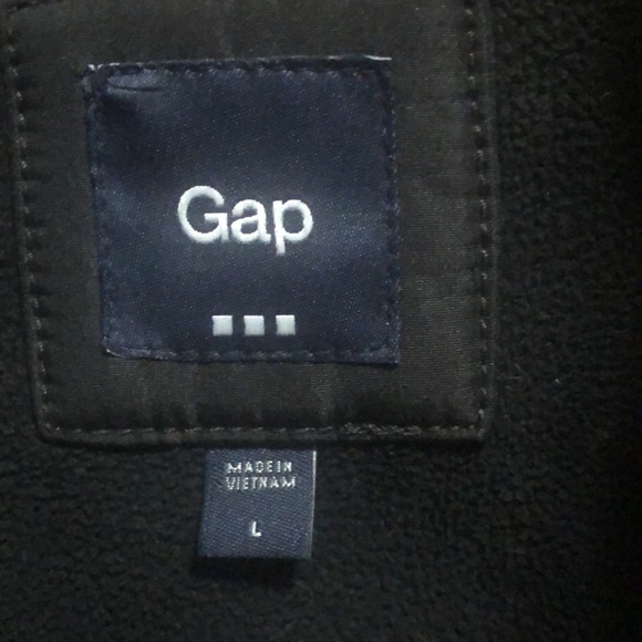L FleeceLinedGap blackathleticjacket  2 inner&3 outer pockets❤️Likeit4price drop - Picture 3 of 16